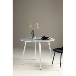 venture home Esstisch Ø 100 cm grau/weiß
