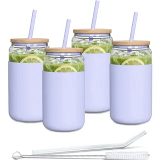 AquaFloow Trinkglas 0,5 l Violett 4 St.