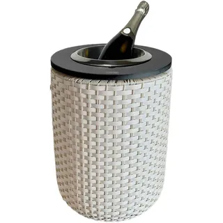 cootab cooler table "4-in-1 Loungetisch mit Edelstahl-Kühler London 50 cm", 1 Stk. tlg. Wetterfest, Pflegeleicht, Hitzebeständig, Verstellbare Füße,