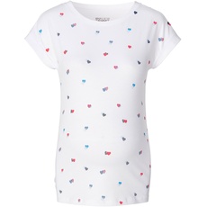 ESPRIT Maternity Damen Short Sleeve Hearts T-Shirt, Bright White-101, X-Large