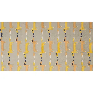 Beliani Kinderteppich BANKGO Grau 80 x 150 cm Baumwolle