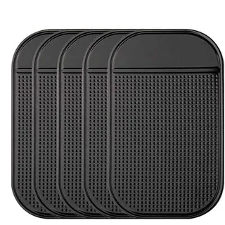 Bysameyee rutschfeste Auto-Armaturenbrett-Matte, Bysameyee 5er-Pack Anti-Rutsch-Klebefolie Extra-Dickes Armaturenbrett für Radarwarner, Handy, Schlüssel, Glas, Spiegel, Metall, GPS, Münzen