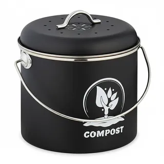 Relaxdays Komposteimer 3,5 l Schwarz