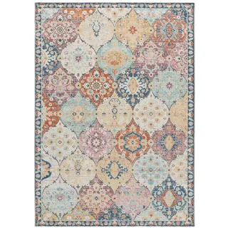 Atticgo Outdoorteppich Mehrfarbiger Luna 200/290 cm , Textil , Vintage , Rechteckig , 200x290 cm , Oeko-Tex® Standard 100 , antistatisch, für Fußbodenheizung geeignet, leicht zusammenrollbar, UV-beständig , Teppiche und Böden, Teppiche, Outdoorteppiche