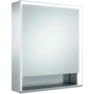 KEUCO Royal Lumos Spiegelschrank Wandvorbau 1-türig, kurze Tür, offenes Ablagefach, Anschlag rechts, 650mm, 14301171101, Ausführung: ohne Dali Steuerung