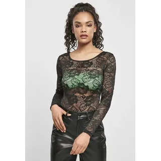 URBAN CLASSICS Ladies Lace Longsleeve Body Schwarz, L