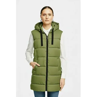Steppweste ONLY "ONLREGITZE PUFFER HOOD WAISTCOAT OTW ZL", Damen, Gr. S, grün (loden grün), Steppware, Obermaterial: 100% Polyester, unifarben, regular fit, Westen Steppweste