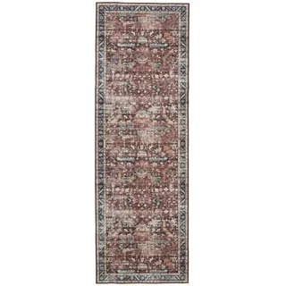 benuta Vintage-Läufer George waschbar 80x240 cm , Multicolor , Kunststoff , Vintage , Rechteckig , 80x240 cm , Oeko-Tex® Standard 100 , in verschiedenen Größen erhältlich, rutschfeste Unterfläche, waschbar , Teppiche und Böden, Teppiche, Teppichläufer, Läufer