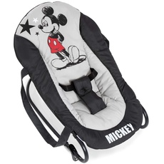 Hauck Babywippe Rocky im süßen Disney Design, Einhändig Verstellbare Rückenlehne, Schaukelfunktion und Wippfunktion, Leicht Tragbar mit Tragegriff, 3-Punkt-Gurt (Mickey Stars)
