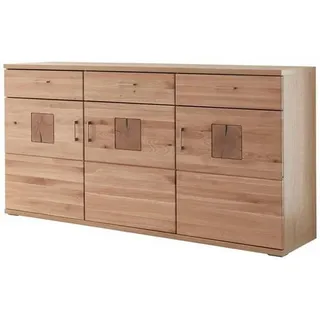 Livetastic Sideboard , Alteiche , Metall , Eiche , massiv , 3 Fächer , 3 Schubladen , 180x91x43.8 cm , Made in Eu , Beimöbel erhältlich, stehend , Holzmöbel, Kommoden Holz, Sideboards Holz