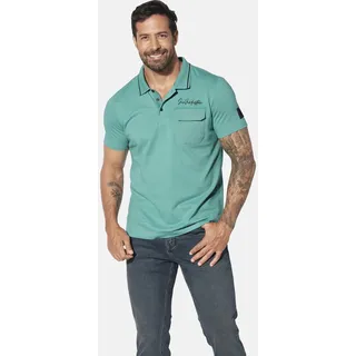 Poloshirt JAN VANDERSTORM "Poloshirt STILTOR", Herren, Gr. 3XL, blau (türkis), Obermaterial: 100% Baumwolle CO., Shirts Poloshirt