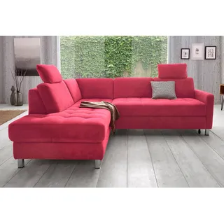 sit&more Eckcouch Polyester 2-Sitzer Rot