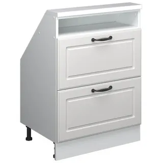 Vicco Dachschrägenschrank Rion Weiß Landhaus/Weiß mit 2 Schubladen , Holzwerkstoff , 1 Fächer , Rechteckig , 60x81.6x46 cm , Kleinmöbel, Kommoden, Kommoden