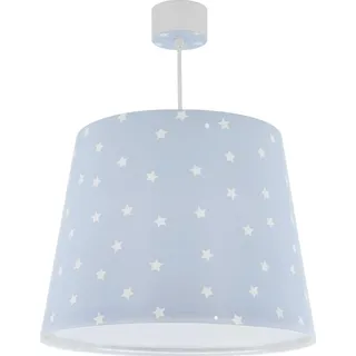 Dalber Lampe kinderzimmer, kinderlampe Pendelleuchte Hängelampe, Deckenleuchte Kinder, Deckenlampe kinderzimmer Star Light Sterne Blau, 82212T, E27