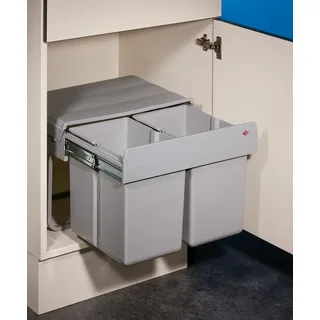 Wesco Double Shorty 1. Abfallsammler, alu grau.  - Mülleimer