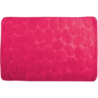MSV Badematte , Pink , Textil , Uni , rechteckig , 50x80 cm , Heimtextilien, Badtextilien, Badematten