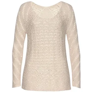 LASCANA Ajourpullover Beige 32/34