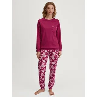 CALIDA Schlafanzug »Sweet Dreams« 2 tlg. Langarm, Rundhals, Interlock-Qualität, weich, bequem, pink