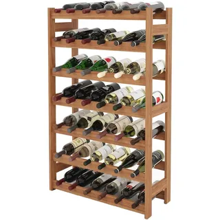 Relaxdays Weinregal 102 x 63 x 25 cm Hellbraun