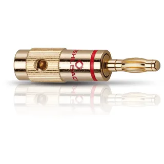 Oehlbach Banana B1 - Bananenstecker für Kabel bis 10mm2 - vergoldet, rot/schwarz Kennzeichnung - 4 Stück - Gold