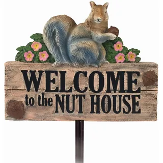 Spoontiques - Eichhörnchen-Gartenstecker - Gartendekoration - dekorativer Pfahl für Rasen und Hof - Mehrfarbig