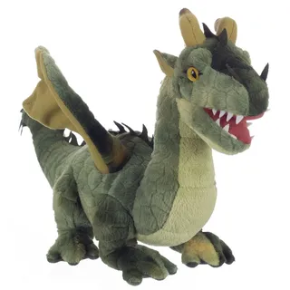 Uni-Toys Drache grün - 40 cm (Länge) - Plüsch-Fabeltier - Plüschtier, Kuscheltier