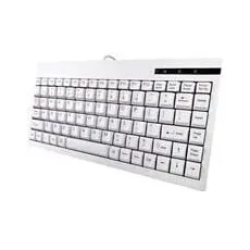 Gett GCQ Cleantype Easy Basic Compact kompakte Tastatur mit Kunststoffgehaeuse 88 Tasten USB Farbe w (DE, Kabelgebunden), Tastatur, Weiss