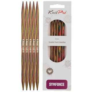 KnitPro Nadelspiel Holz 20 cm 6 mm 5 St.