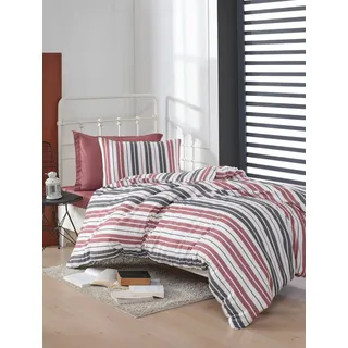 Nuit Des Rêves Claret Red XL Quilt Cover Set (155 x 200 cm), 70% Cotton/30% Polyester, Machine Washable, Button Closure, Includes 1 Pillowcase (80 x 80 cm) | Elegant & Cozy Bedding