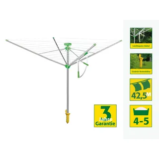 Juwel Wäschespinne Novaplus 500 Easy mit Eindreh Bodenhülse - Nr.30087