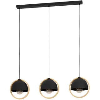 EGLO Callow 3-flg. 23 cm rund schwarz/braun