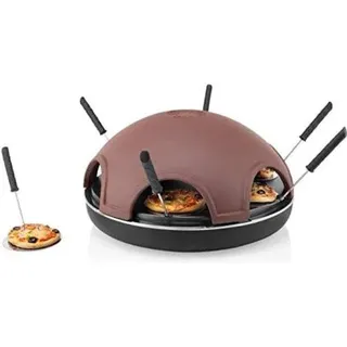 Terrakotta Pizzaofen 6 Personen - Handgefertigt - Inkl. Pizzaform, Braun
