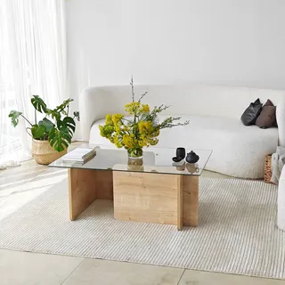 Skye Decor, Giona - Sapphire, Couchtisch, 100 % MELAMINBESCHICHTETE SPANPLATTEN, Saphir, 105 x 65 x 40 cm - Blau