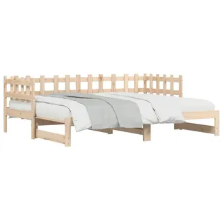 vidaXL Tagesbett Ausziehbar 2x(80x200) cm Massivholz Kiefer - Braun