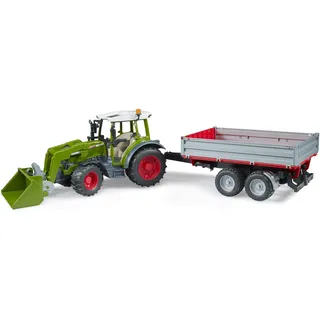 Bruder 02182 - Fendt Vario 211 mit Frontlader und Bordwandanhänger grün 1:16