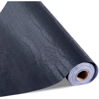 VEVOR Tapete selbstklebend, 40 cm x 10 m, Wandtapete, Klebefolie mit rissiger Struktur, Möbelfolie, Möbelaufkleber, dekorative Vinylrolle für Schlafzimmer, Küche, Büro, Badezimmer, Schwarz