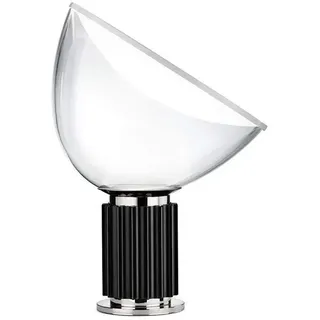 Flos Tischlampe Taccia Small Schwarz by Achille and Pier Giacomo Castiglioni, 16W, Innenbeleuchtung, 37,3 x 14,2 x 48,5 cm, F6604030