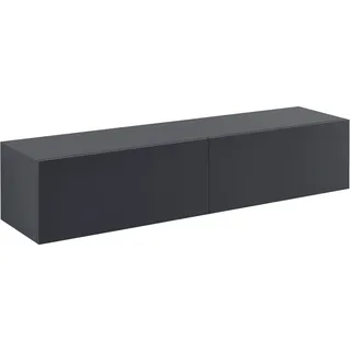 [en.casa] Hängeboard Hängeschrank 140x33x30 cm Silber Matt
