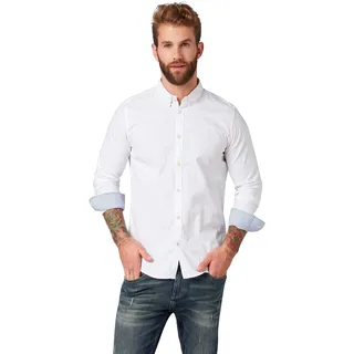 TOM TAILOR Herren Slim Fit Hemd aus Baumwolle