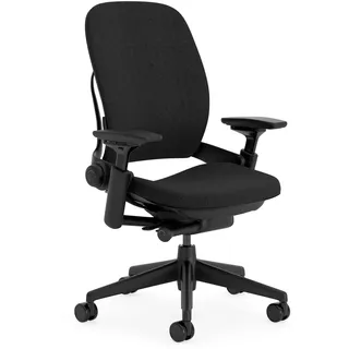 Steelcase Leap Ergonomischer Bürostuhl mit LiveBack Lumbalstütze und flexibler, S-förmiger Rückenlehne Onyx Schwarz, 62 x 68 x 100