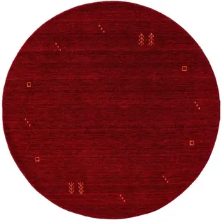 benuta Nest Wollteppich rund Jamal Rot ø 200 cm rund , Textil , Orientalisch , Rund , 200x200 cm , Gots , pflegeleicht , Teppiche und Böden, Teppiche, Schafwollteppiche