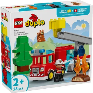 LEGO Duplo Löschauto mit Schlauch und Feuerwehrmann 10473