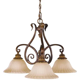 Elstead Lighting Kronleuchter , Rotbraun , Metall, Glas , 56.5 cm , RoHS, Grüner Punkt , Lampen & Leuchten, Leuchtenserien