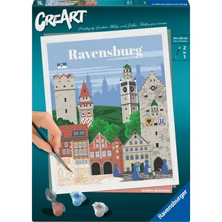 Ravensburger CreArt - Malen nach Zahlen Erwachsene, DIY Malset mit Pinsel und Acrylfarben, Geschenk für Frauen und Männer, Malen für Erwachsene