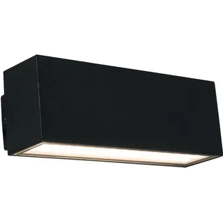 LED Wandlampe JUNA Schwarz Aluminium IP54 blendarm eckig Modern außen Leuchte