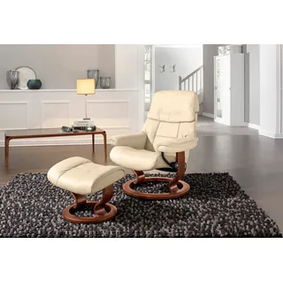 Relaxsessel STRESSLESS "Ruby", beige (vanilla paloma), B:79cm H:98cm T:76cm, Leder PALOMA: Paloma ist ein durchgefärbtes Semianilin-Möbelleder mit natürlicher Narbung. Es wurde mit einer leichten Oberflächenbehandlung versehen, um es beständiger zu machen. Paloma ist weich im Griff und hat eine warme Ausstrahlung. Es ist atmungsaktiv und feuchtigkeitsabsorbierend. Paloma wird besonders von all jenen geschätzt, die das echte Ledergefühl suchen.;Leder BATICK: Batick ist ein leicht korrigiertes, durchgefärbtes