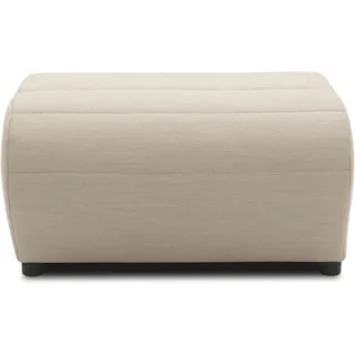 DOMO. collection Outdoor Polsterhocker Borkum, Hocker wetterfest, Gartenmöbel, Gartensofa, Gartenhocker, 73 x 63 x 40 cm (BxTxH), Taupe