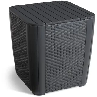 KETER Gartentisch Luzon Beistelltisch 39 x 39 x 43 cm Anthrazit