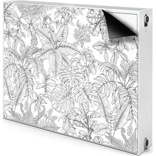 Magnet Heizkörperverkleidung Heizkörper-Abdeckung Heizung Heizkörper 90x60 cm - Skizze, tropisch