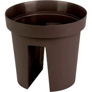 Blumentopf Strend Pro Modern Railing, für Geländer, 25,5x28cm, braun